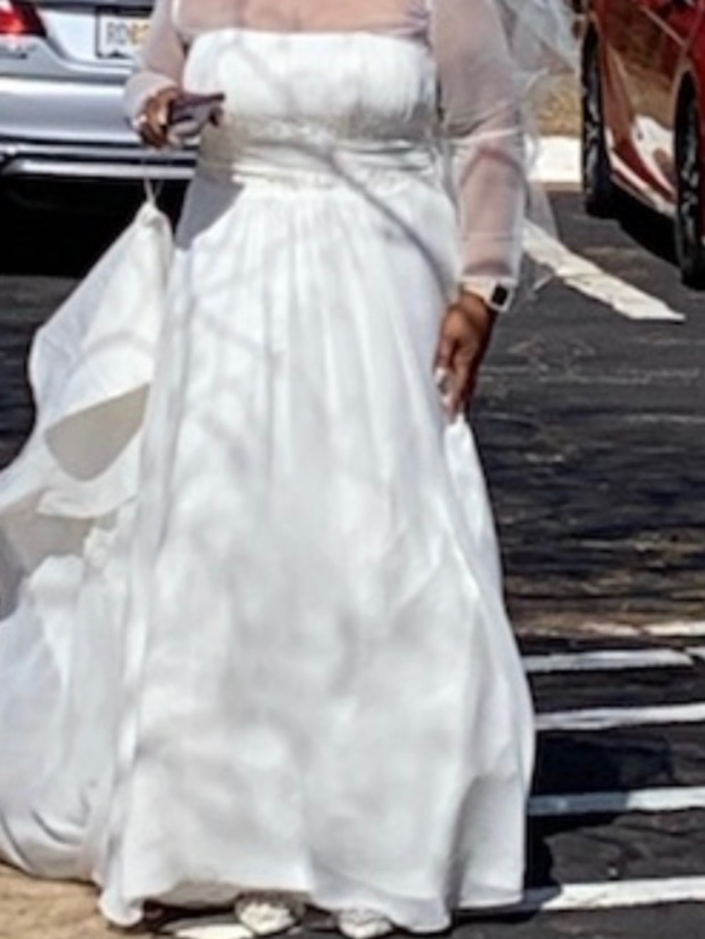 Plus size strapless wedding dress